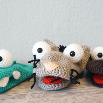 Crochet Pattern for the Hand Puppet Dog Bello, Cat Molly and the Crocodile!