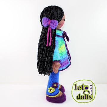 Crochet Doll Pattern, Amigurumi doll pattern, Large doll, 21"/53cm, Lily