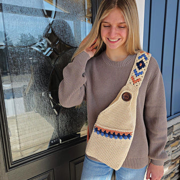 Boho Crochet Sling Bag