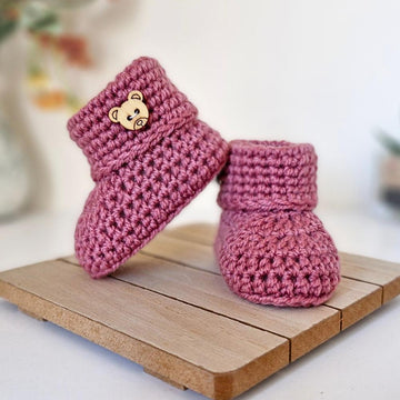 Button Baby Booties
