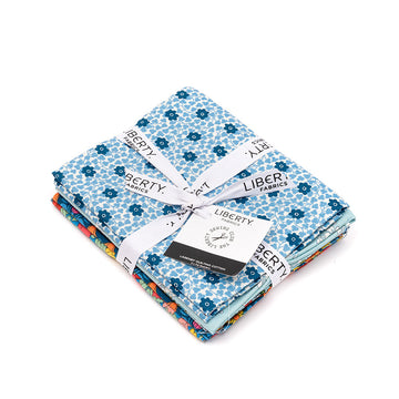 Liberty Flower Show Midsummer Fat Quarter Bundle - Blue Themed