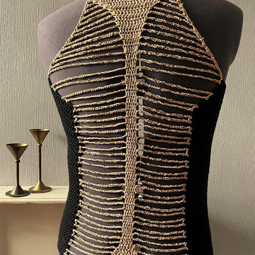 String Halter Neck Top
