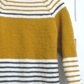 Petit Paris Mustard Yellow Striped Jumper Sweater
