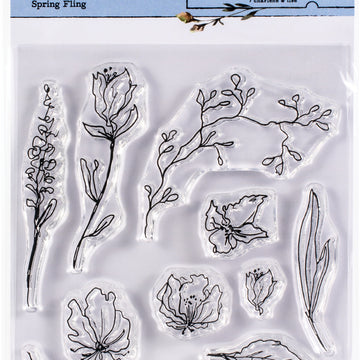 Elizabeth Craft Designs Elizabeth Crafts Clear Stamps - Spring Fling-Art Journal