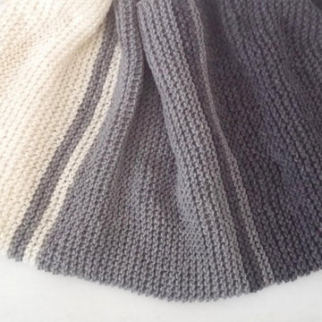 Garter gray baby blanket