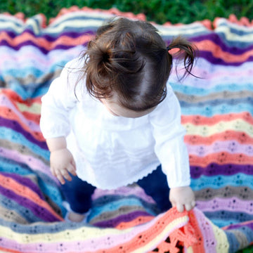 Citrus Snowflakes Baby Blanket