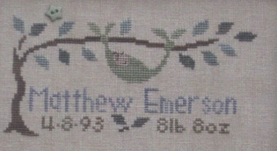 Bent Creek Peapod Baby Sampler - BC1159 -  Leaflet