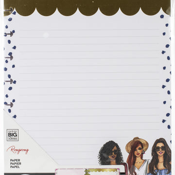 Happy Planner X Rongrong Fill Paper 24/Pkg - Lined Sheet With Foil