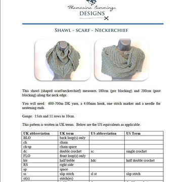 Kerchief Style Triangular Shaped Shawl