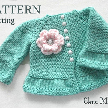 Knitting PATTERN Baby Girl Cardigan Claire