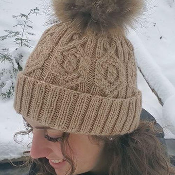 Braided Cable Beanie - Blizzard