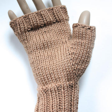Amberley Fingerless Gloves - knitted in the round