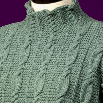 Cable and Garter Stitch Turtleneck #116