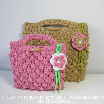 Bobble Bag Crochet Pattern in 2 Sizes