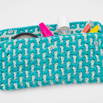 Interlocking Crochet Makeup Bag