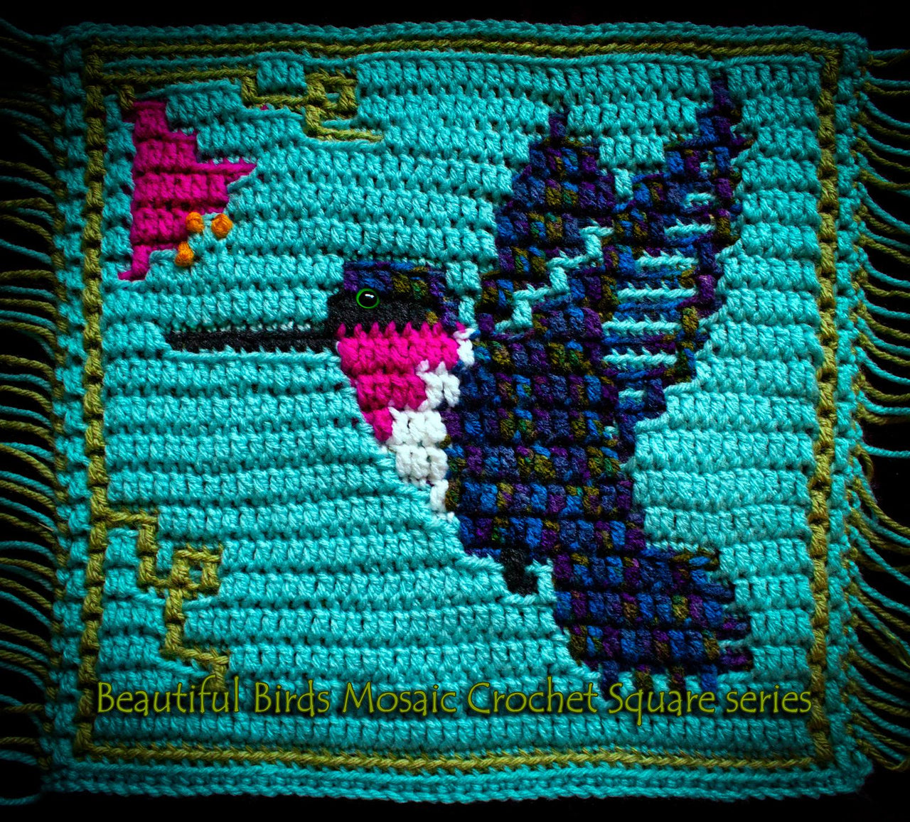 Beautiful Birds Mosaic square - Hummingbird