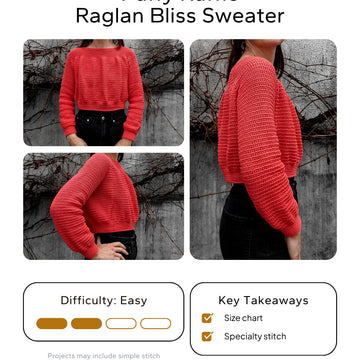 Puffy Ruffle Raglan Bliss Sweater
