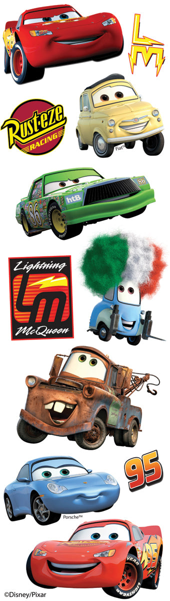 Sticko Disney Slims Dimensional Stickers - Cars