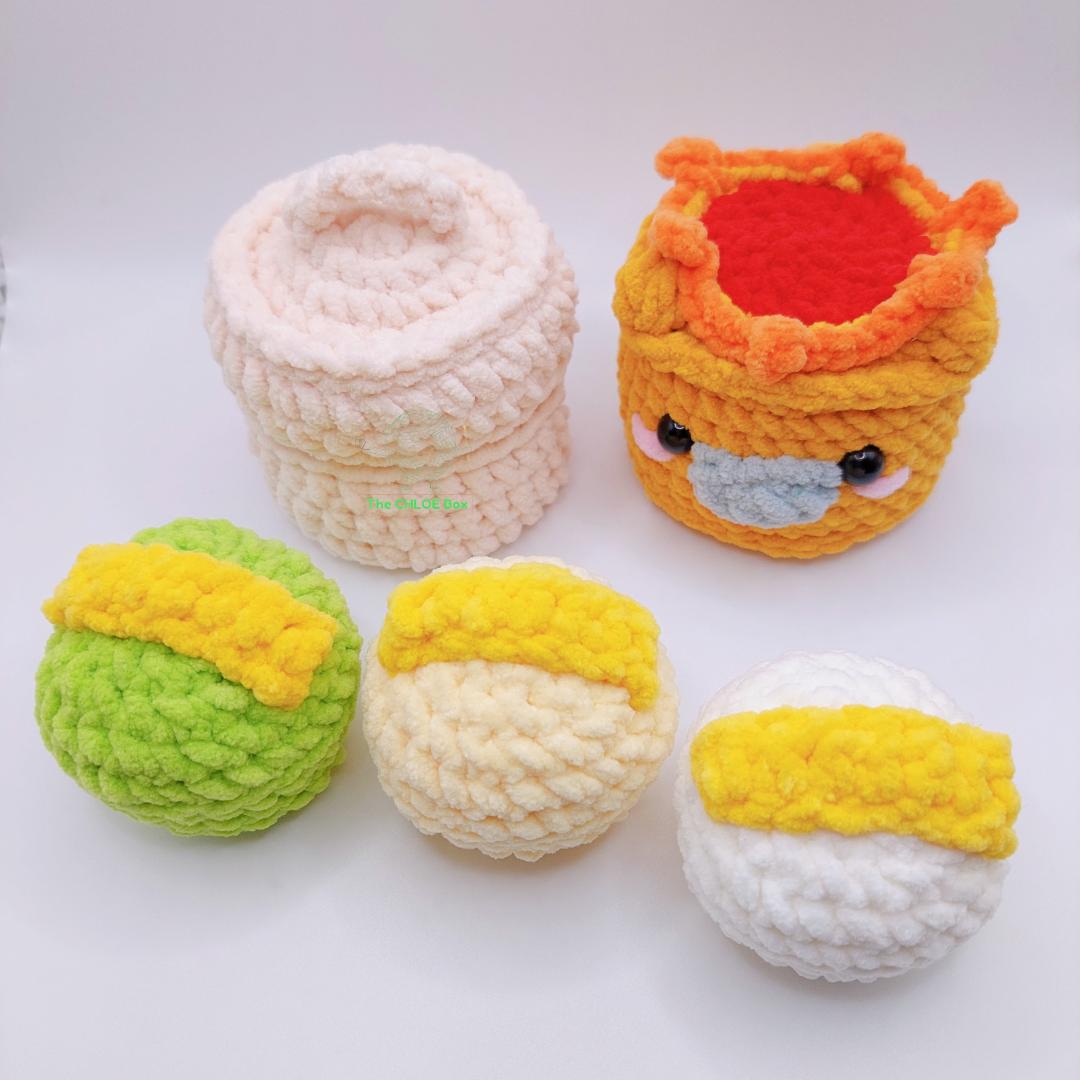 Puto the Rice Cake Making Set Amigurumi Crochet Pattern