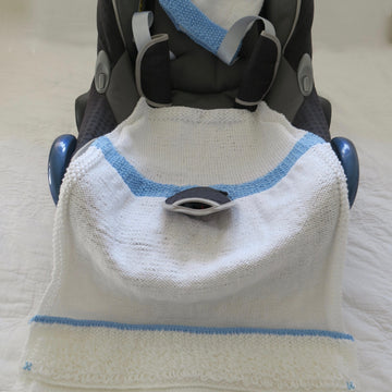 Baby Boy Bunting Bunny Car Seat Blanket & Hat