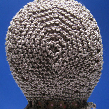 Vintage Diagonal Lace Baby Bonnet