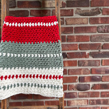 Christmas Lane Striped blanket