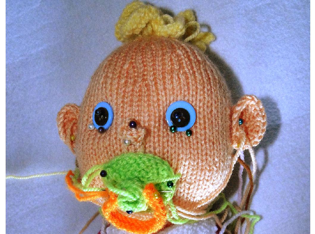 Baby with bottle knitting pattern amigurumi