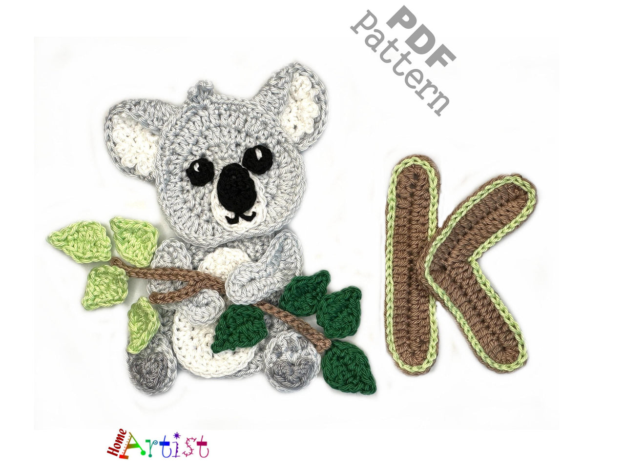 Crochet Animal Alphabet K Koala pattern