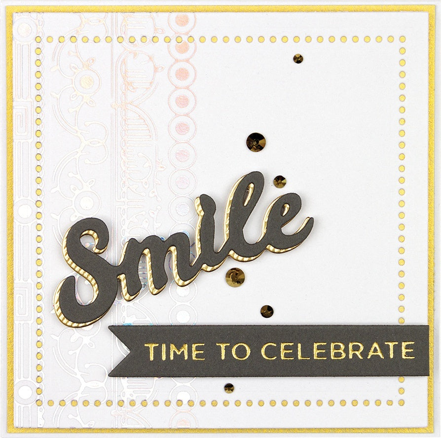 Spellbinders Shapeabilities Die D-Lites Bold Type Etched Die - Smile