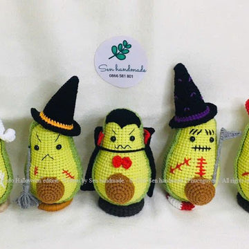 Avocado Halloween Edition- Crochet pattern _ PDf file- English