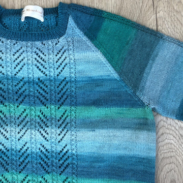 4 Ply Raglan Sweater with Eyelet Panels