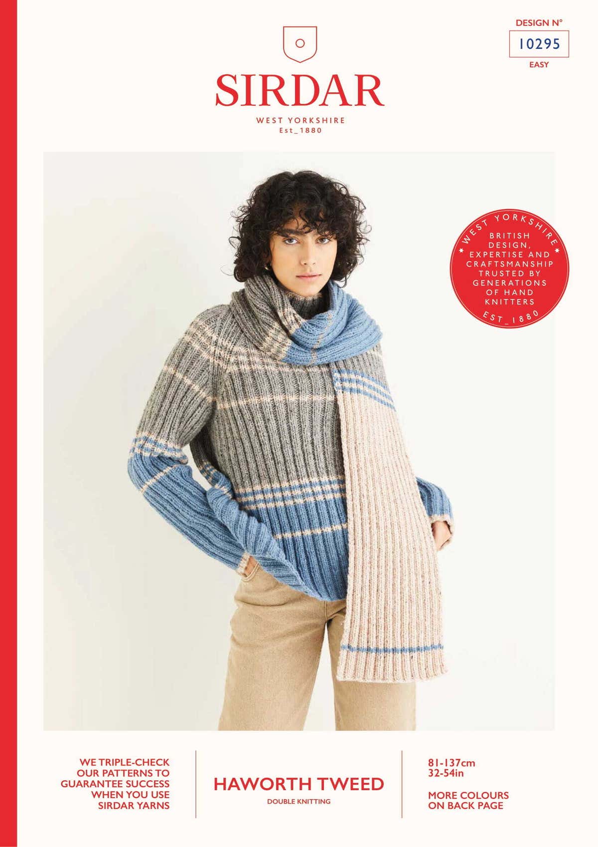 Sweater & Scarf in Sirdar Haworth Tweed DK - 10295 - Downloadable PDF