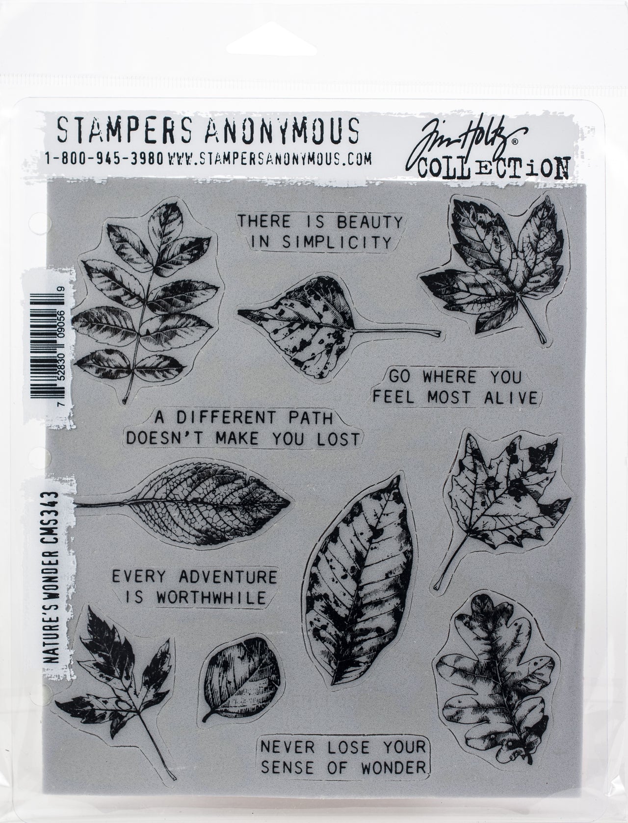 Stampers Anonymous Tim Holtz Cling Stamps 7"X8.5" - Nature's Wonder