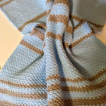 Treasured Crochet Moss Stitch Baby Afghan