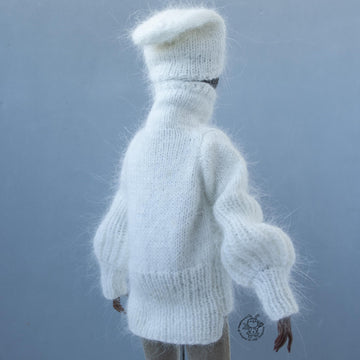 Puff Sleeve Sweater and had knitted flat