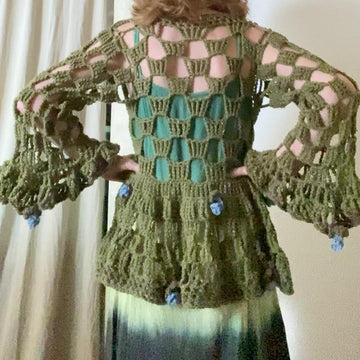 Hip to be Square Floral Crochet Cardigan