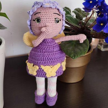 Crochet pattern doll - butterfly amigurumi