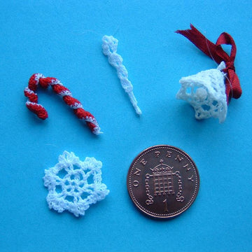1:12th scale Crochet Christmas Tree Decorations