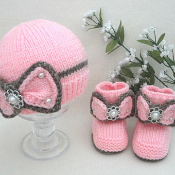 Knitted Baby Shoes Baby Beanie Pattern Baby Girl