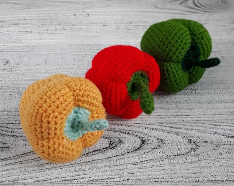 Crochet Bell Pepper Pattern: Montessori Baby Toy, Gaming Decor (PDF Pattern)