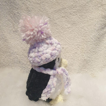 Crochet penguin with hat and scarf