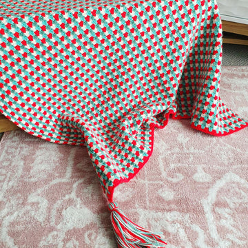 Candy Cane Striped Blanket