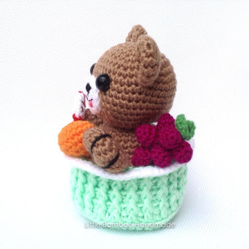 Bear In Fruit Basket