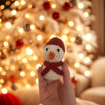 Frostie Bean the Snowman – Easy Crochet Christmas Ornament Pattern (PDF)