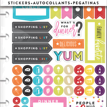 Happy Planner Stickers 5/Sheets - What's For Dinner?
