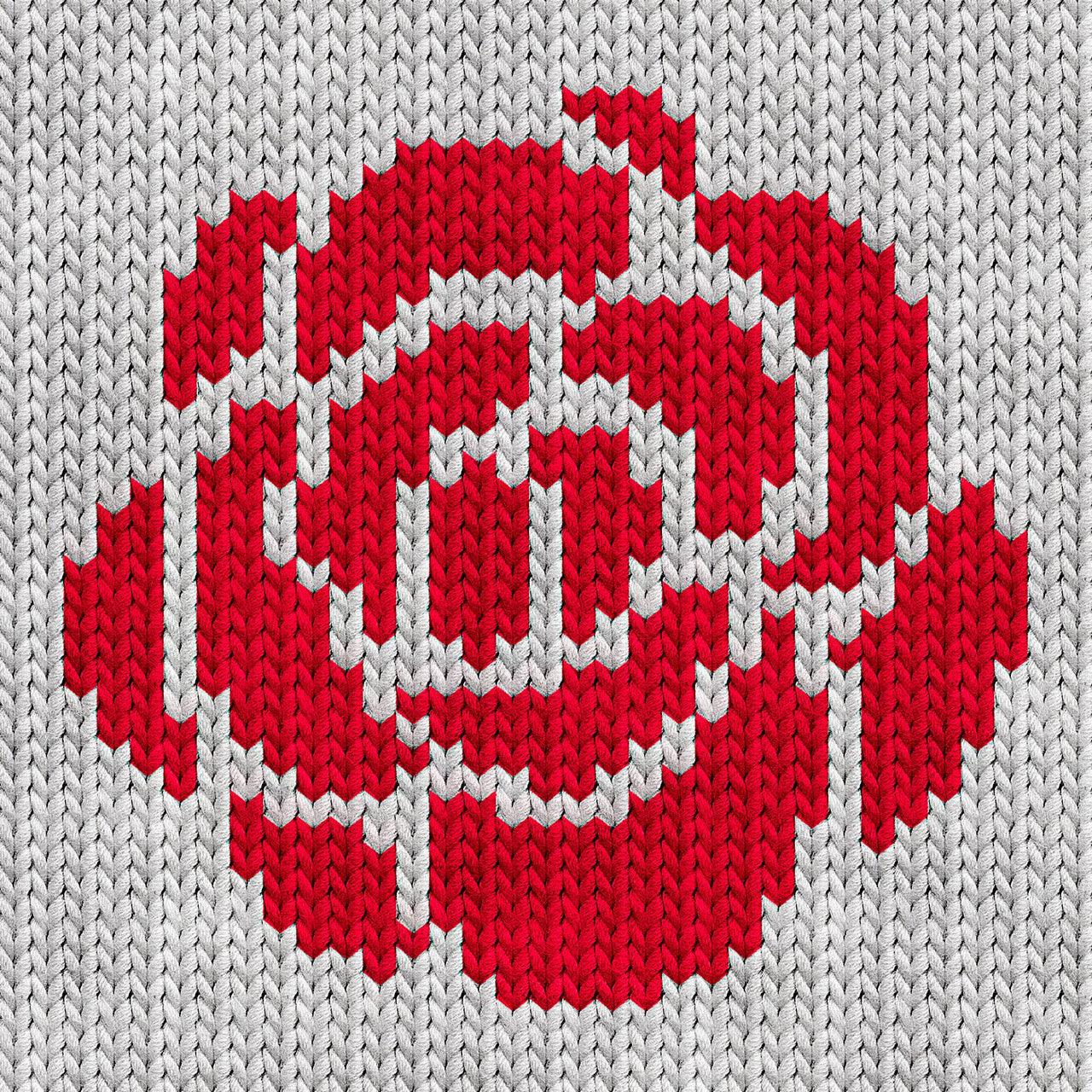 Red Rose Flower Knitting Chart