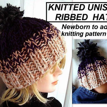 630 UNISEX RIBBED KNIT BEANIE, BABY TO ADULT