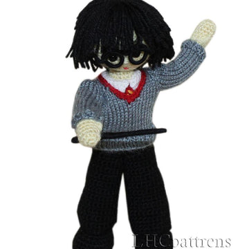 Harry Potter PDF Pattern, Crochet Boy Pattern, Crochet Pattern, Crochet Doll Pattern, Crochet Wizard, Crochet and Knitting Doll Pattern