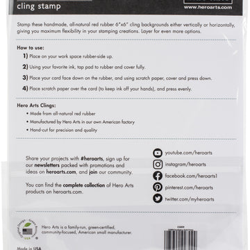 Hero Arts Cling Stamps 6"X6" - Eucalyptus Bold Prints