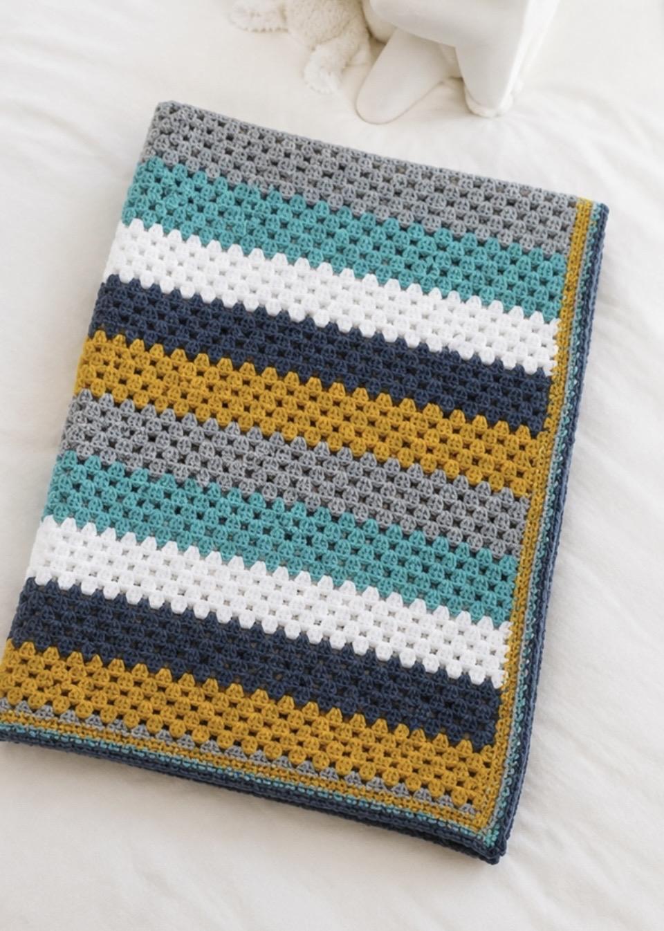 Granny Stripe Crochet Blanket